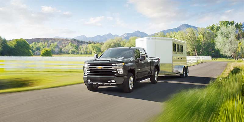 2022 Chevy Silverado HD Towing a van
