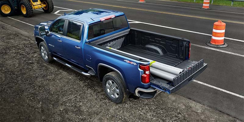 Pipes in the back of 2022 Chevy Silverado HD